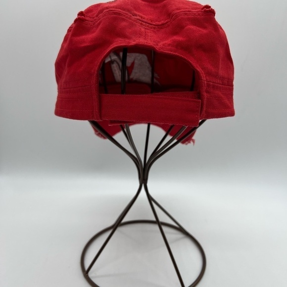 PITBULL WOMENS RED BALL CAP WITH FOOTBALL EMBROIDERY - Picture 3 of 8